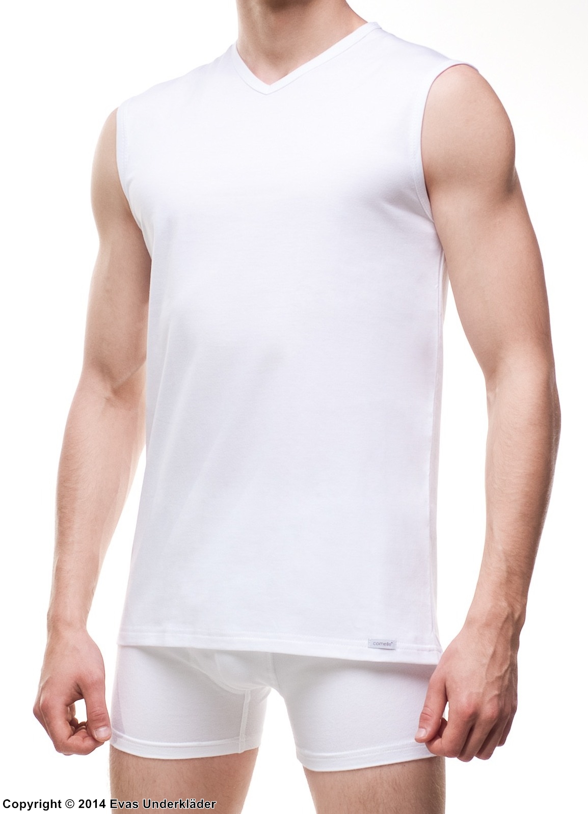 Tank top with V shaped neckline